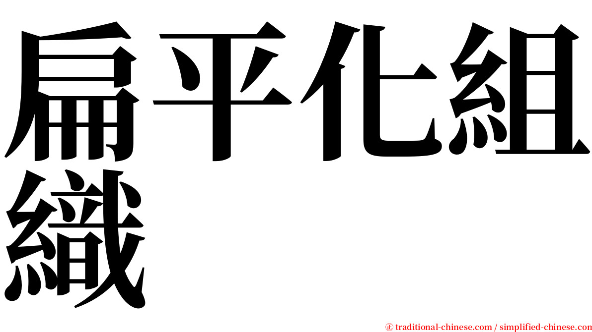 扁平化組織 serif font