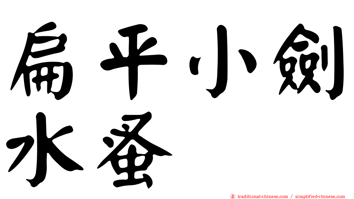 扁平小劍水蚤