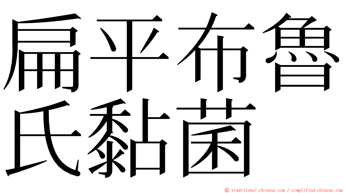 扁平布魯氏黏菌 ming font