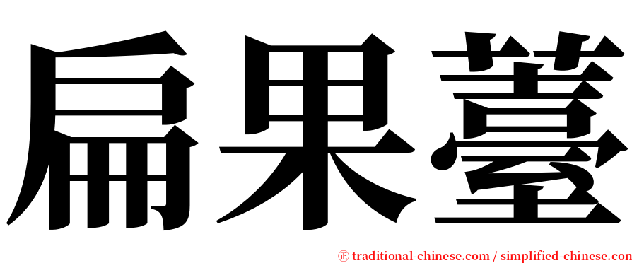 扁果薹 serif font