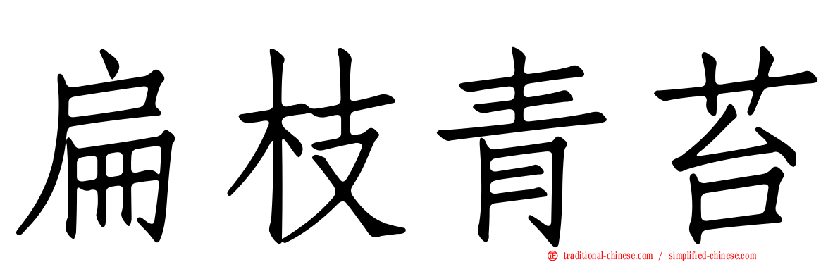 扁枝青苔
