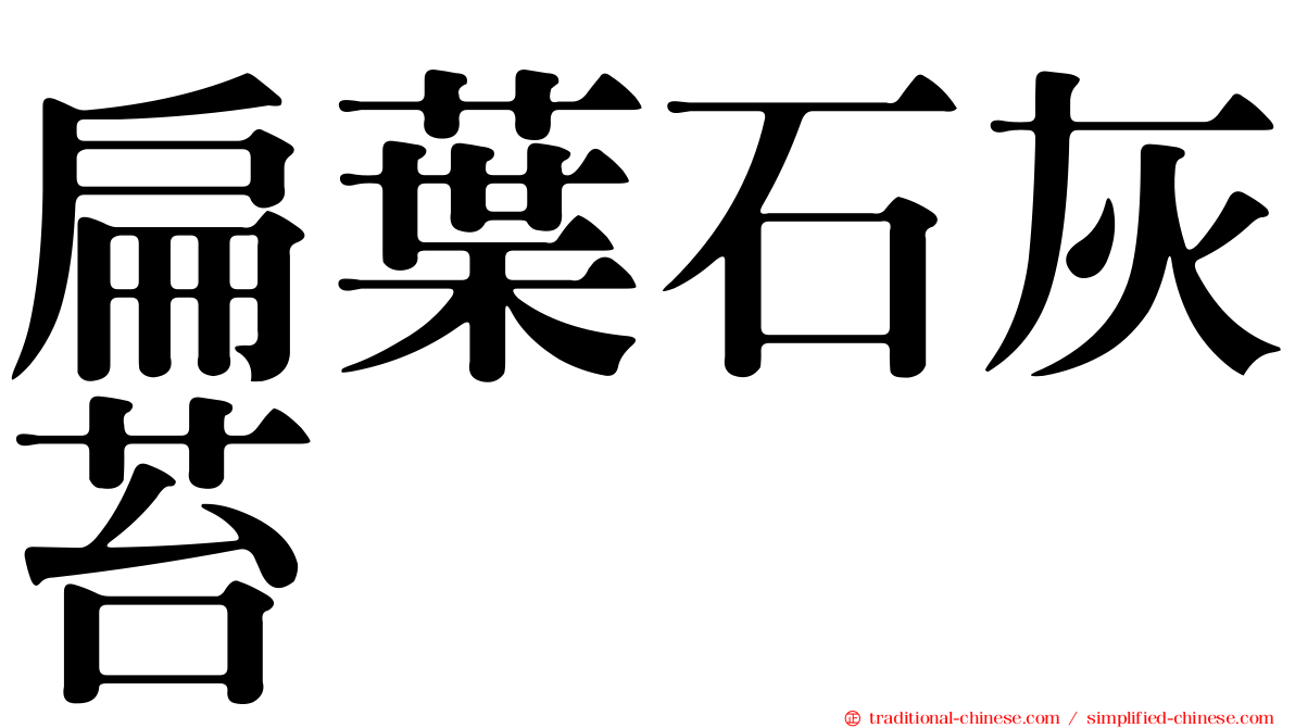 扁葉石灰苔