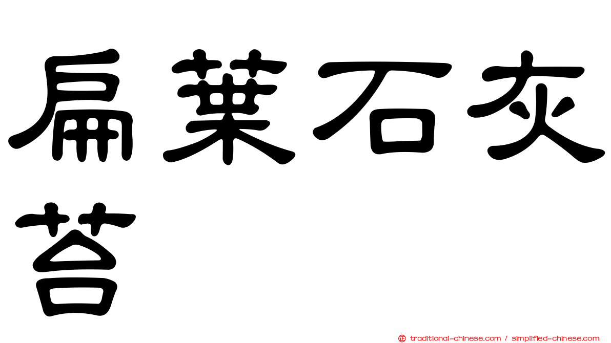 扁葉石灰苔