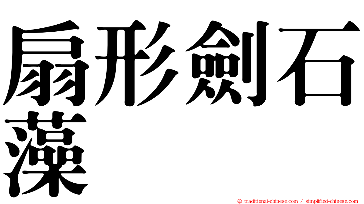 扇形劍石藻