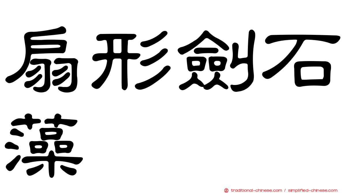 扇形劍石藻
