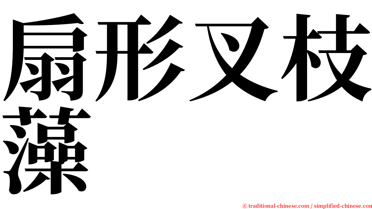 扇形叉枝藻 serif font