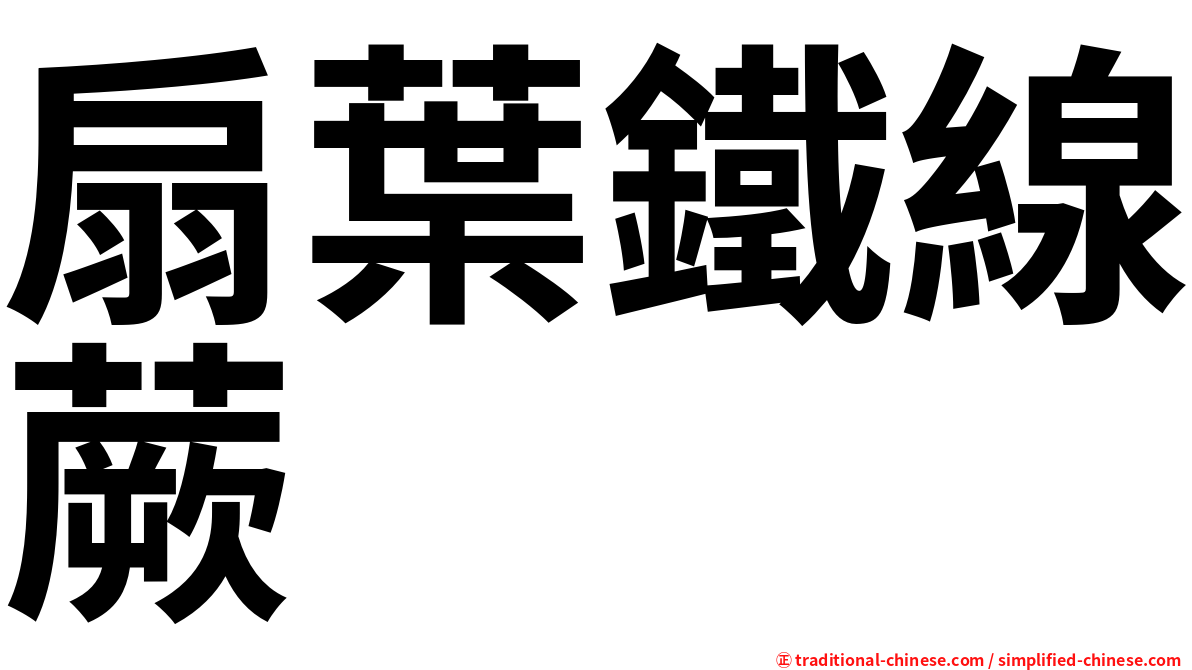 扇葉鐵線蕨