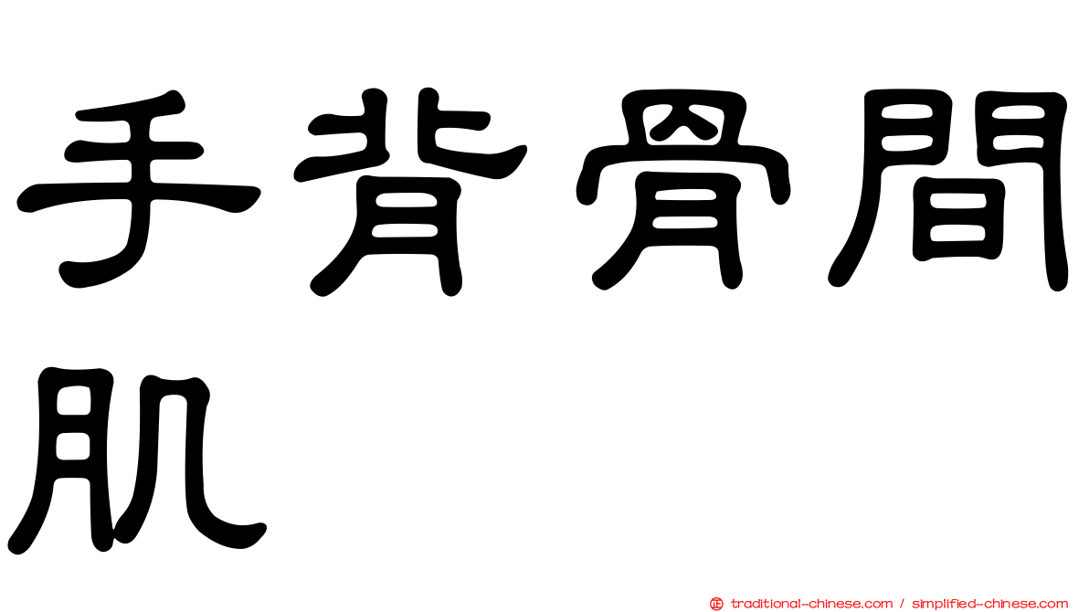 手背骨間肌