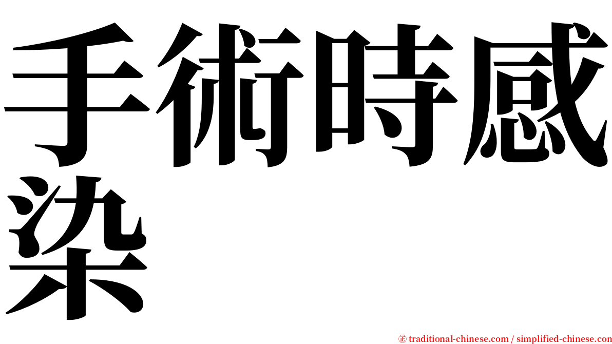 手術時感染 serif font