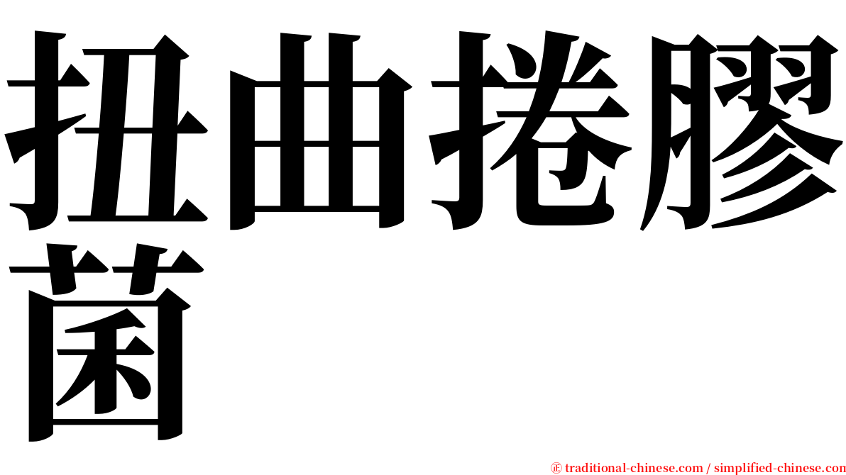 扭曲捲膠菌 serif font