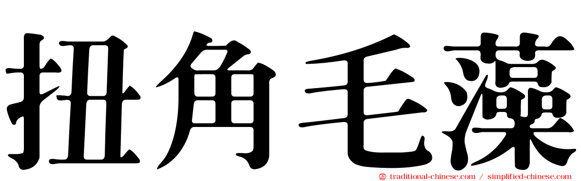 扭角毛藻