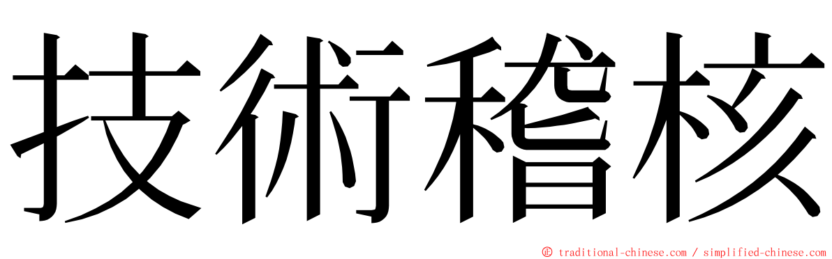 技術稽核 ming font