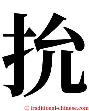 抁 serif font
