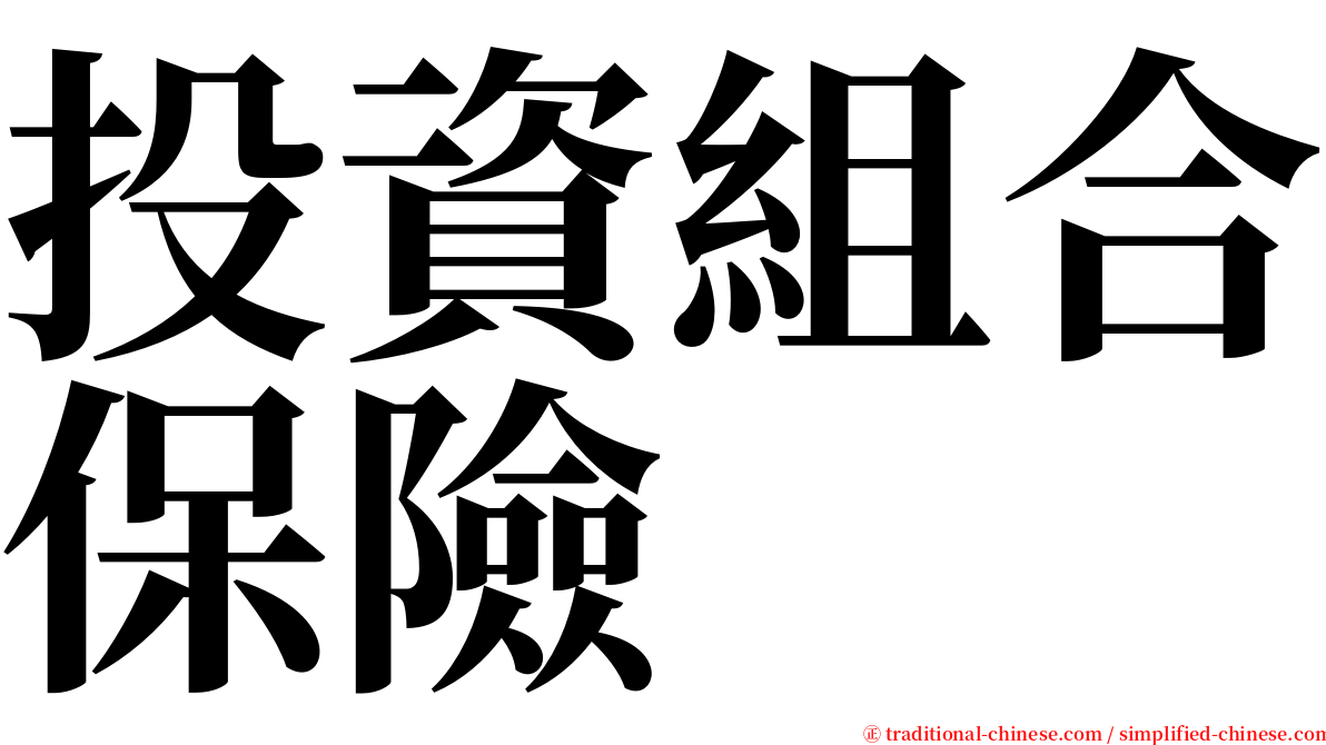 投資組合保險 serif font