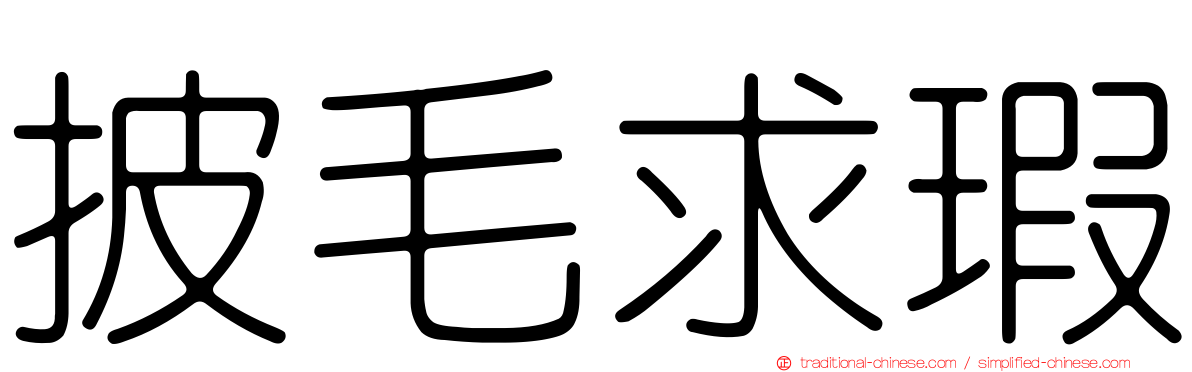 披毛求瑕