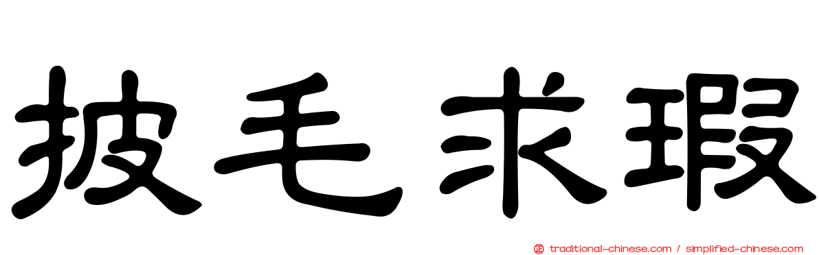 披毛求瑕