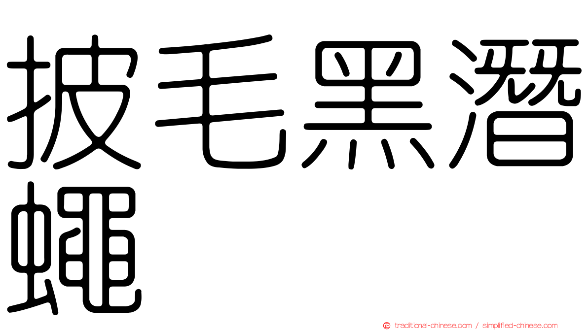 披毛黑潛蠅
