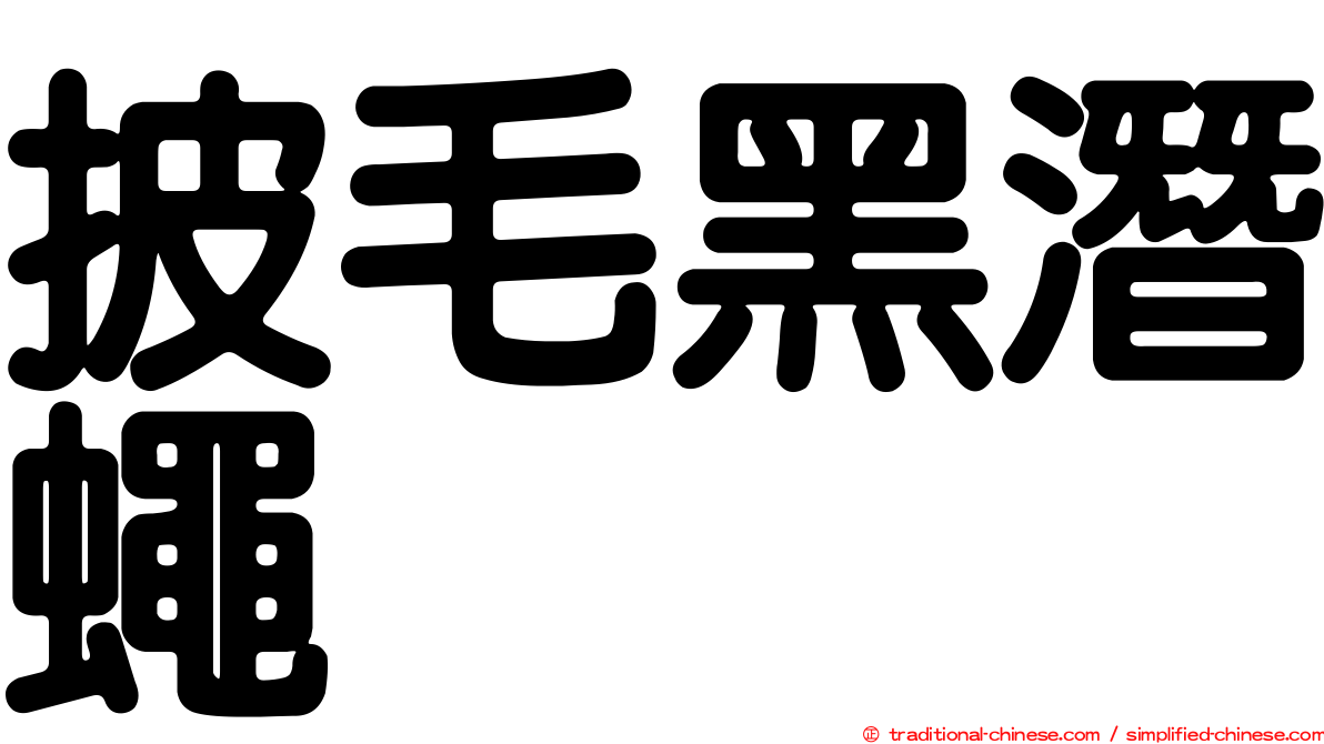 披毛黑潛蠅