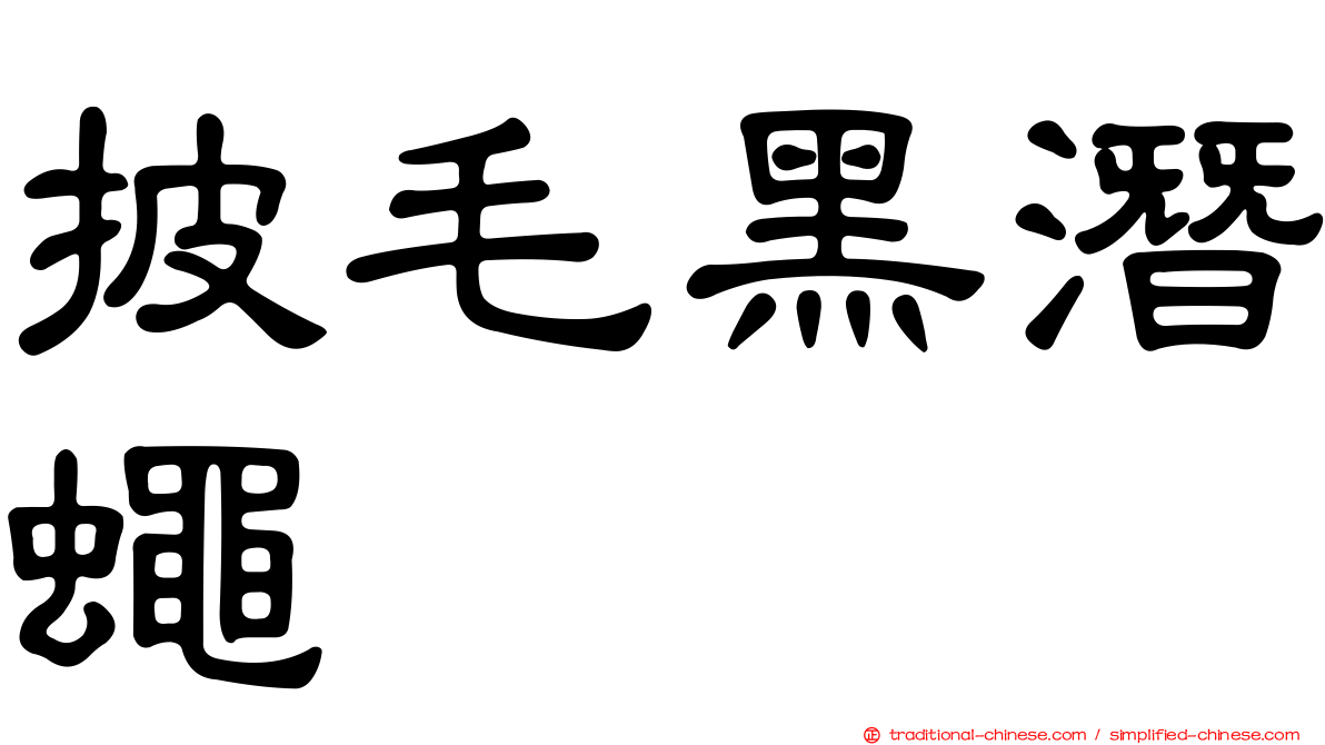 披毛黑潛蠅
