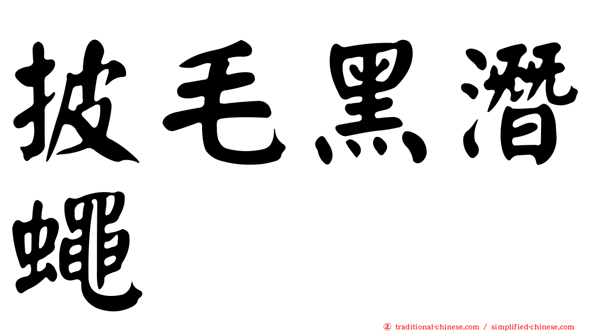 披毛黑潛蠅