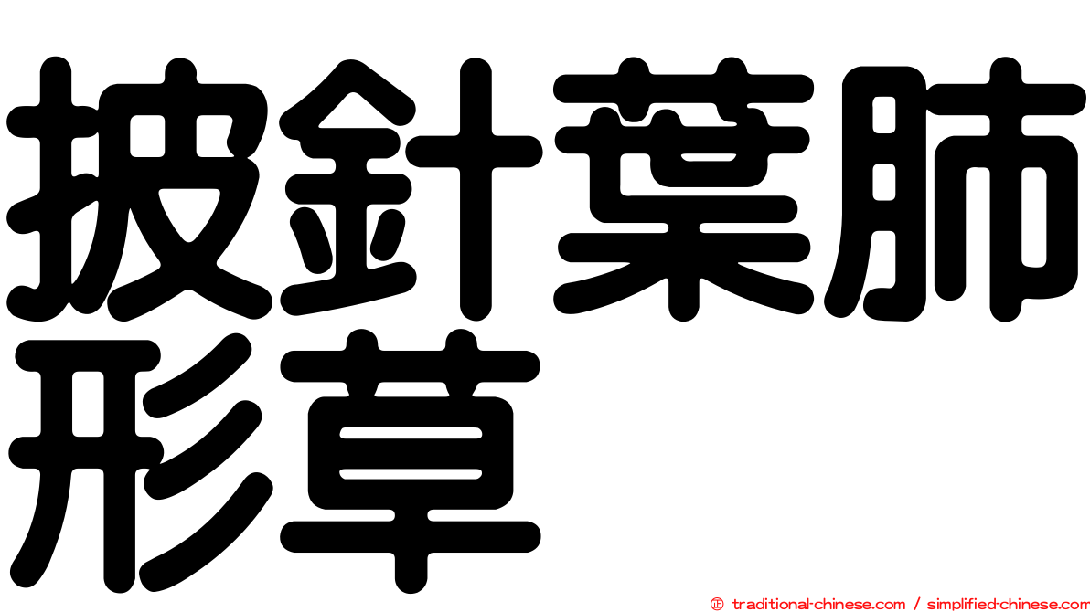 披針葉肺形草