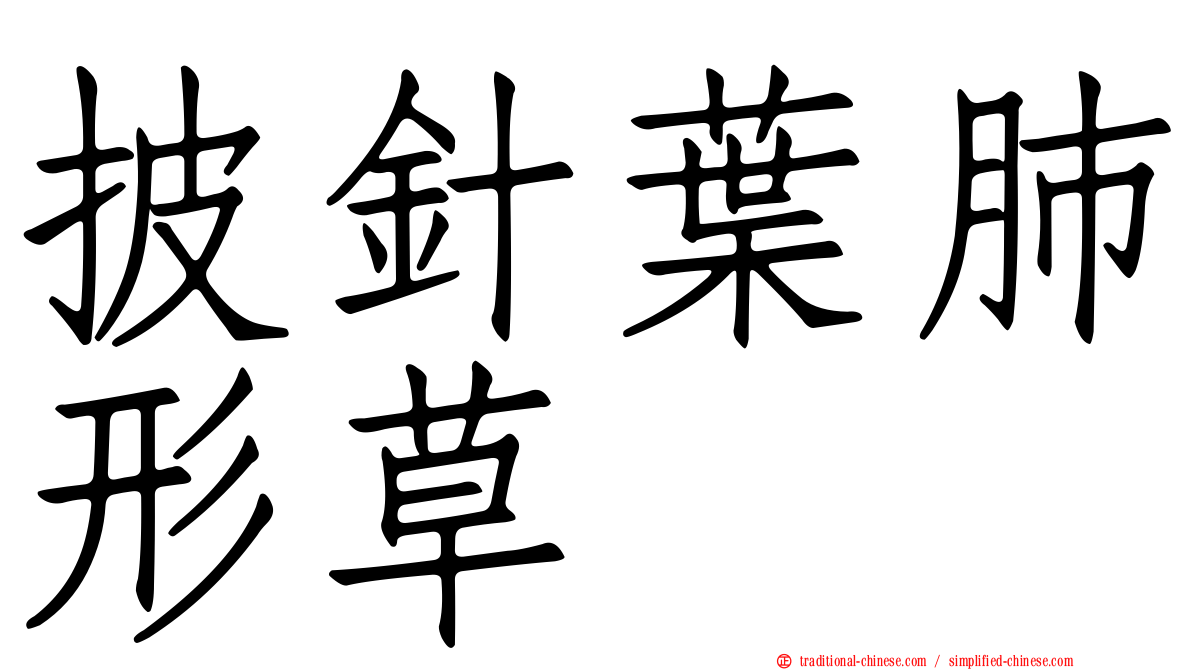 披針葉肺形草