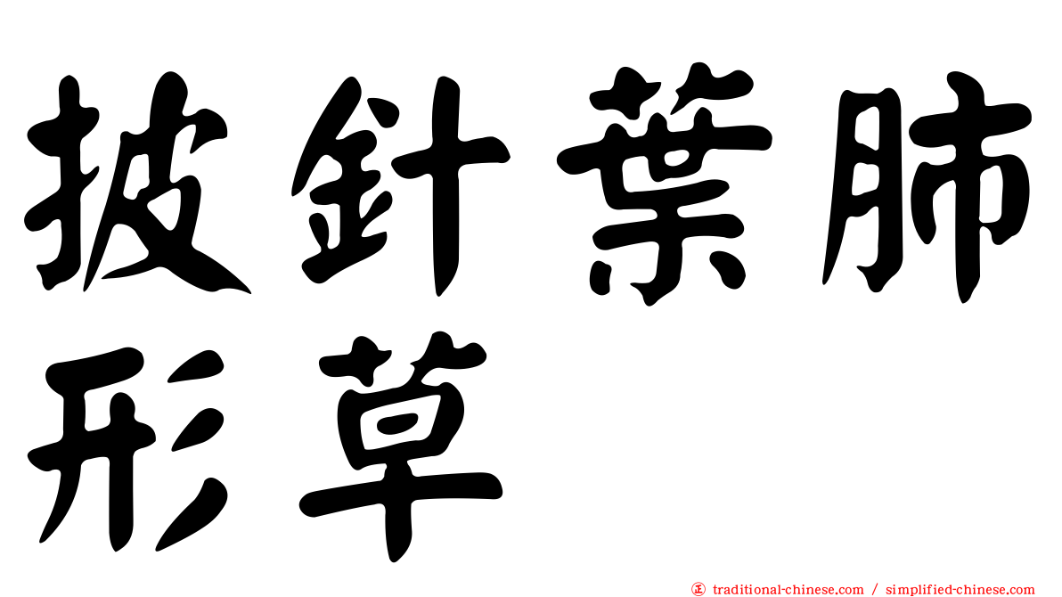 披針葉肺形草