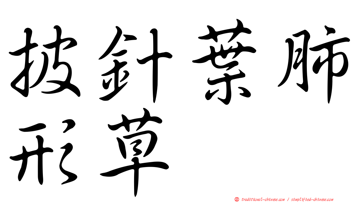 披針葉肺形草