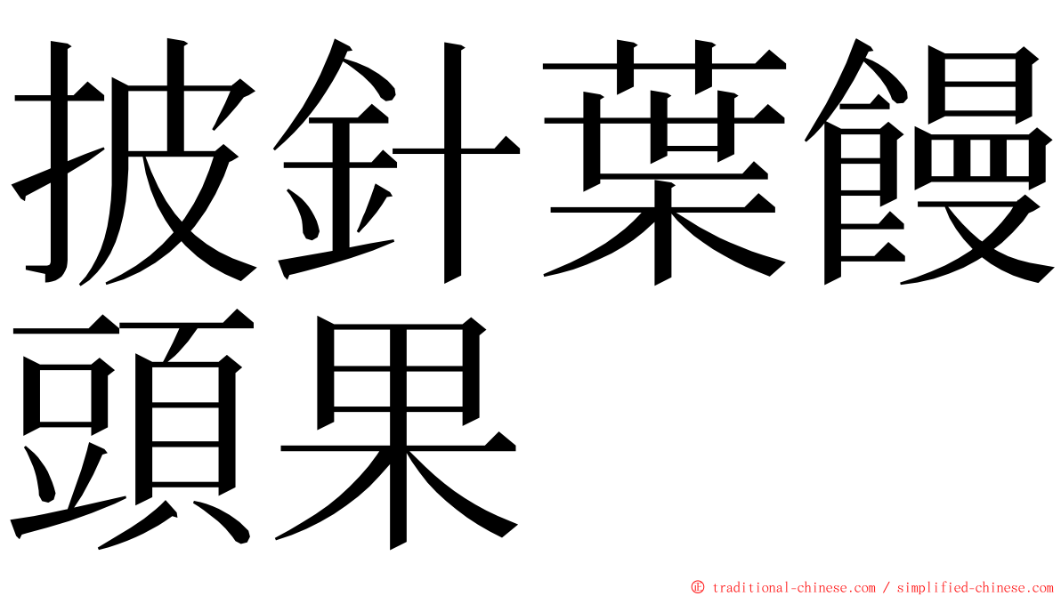 披針葉饅頭果 ming font