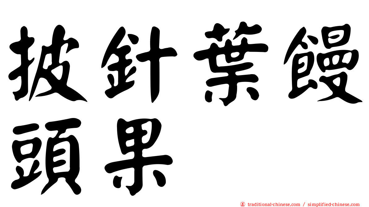 披針葉饅頭果