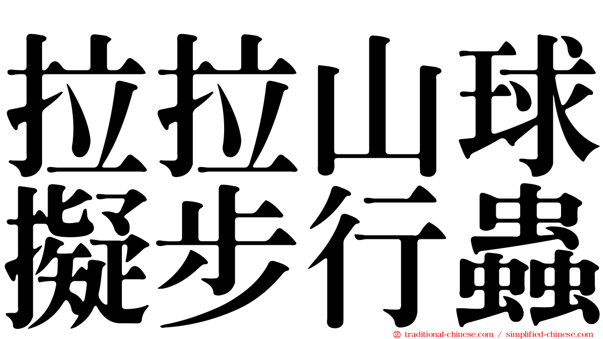 拉拉山球擬步行蟲