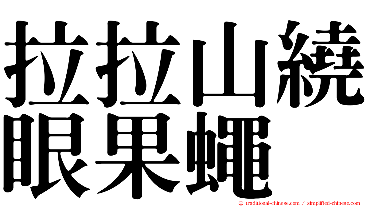 拉拉山繞眼果蠅