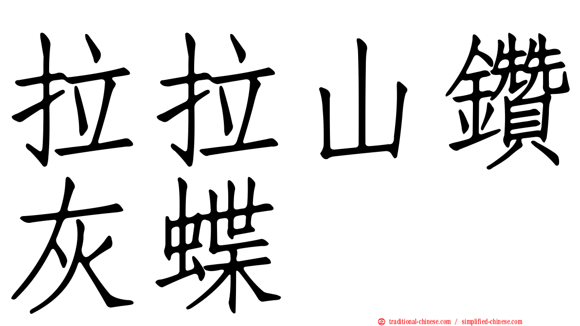 拉拉山鑽灰蝶