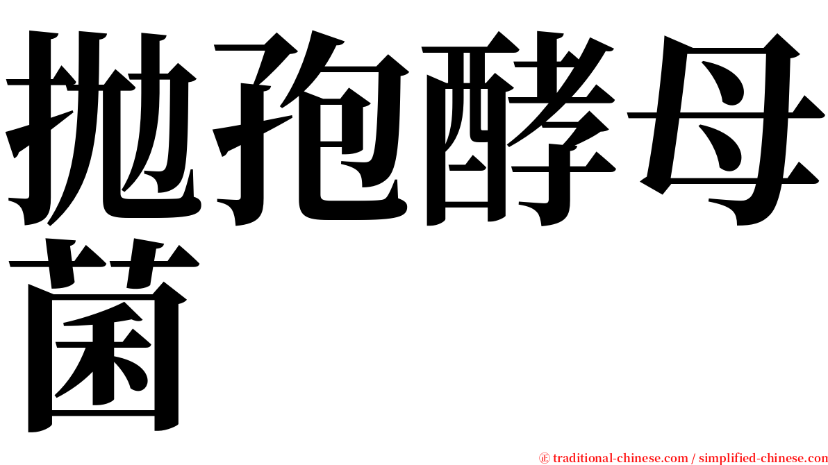 拋孢酵母菌 serif font