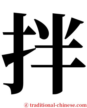拌 serif font