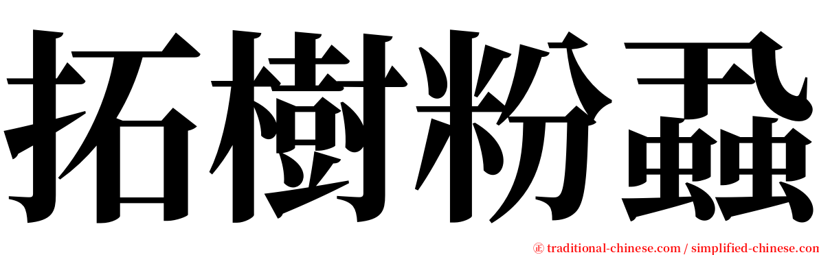 拓樹粉蝨 serif font