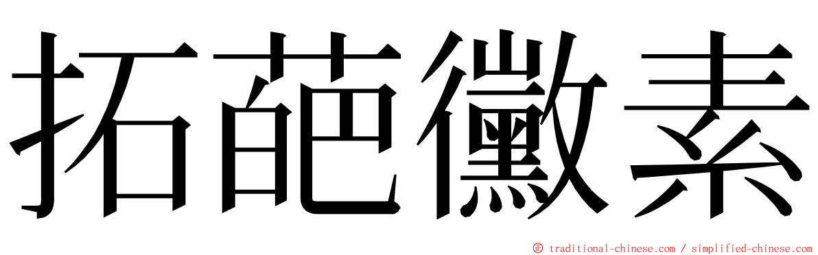 拓葩黴素 ming font