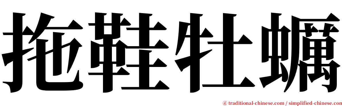 拖鞋牡蠣 serif font