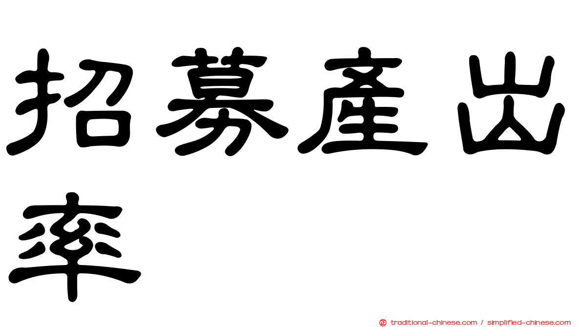 招募產出率