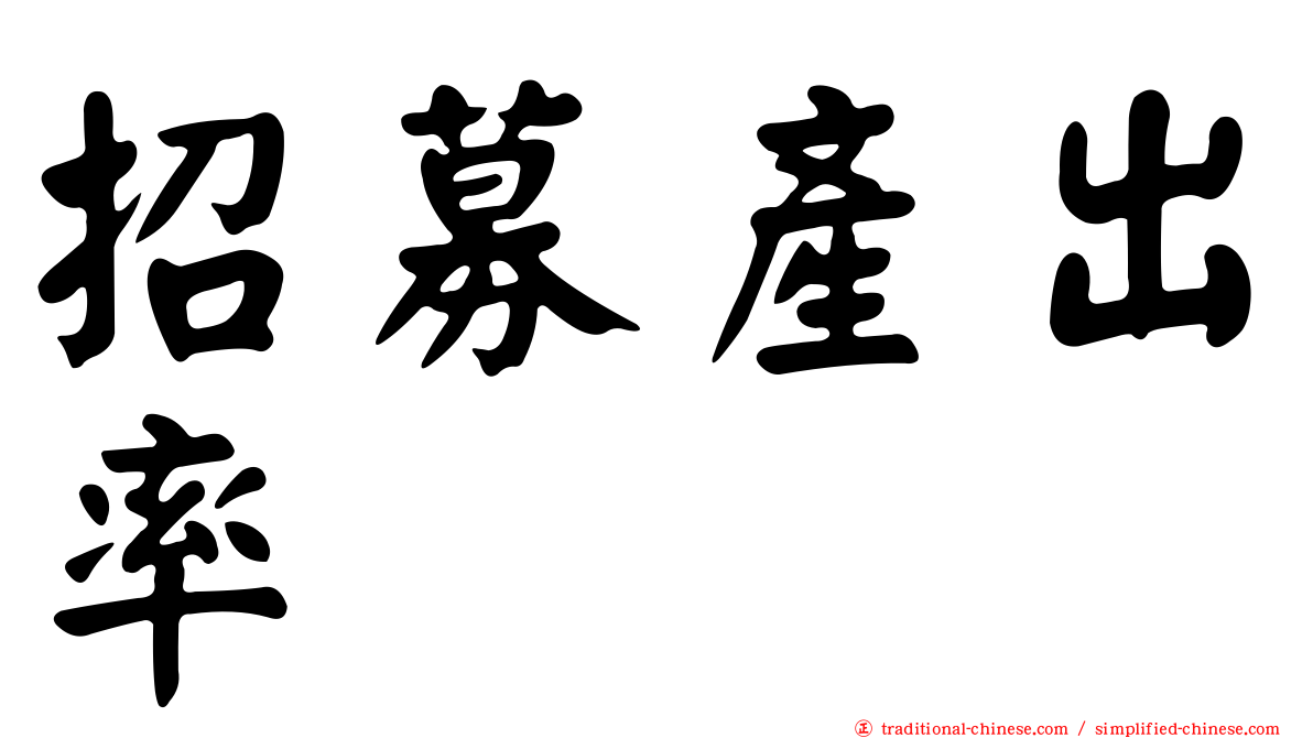 招募產出率