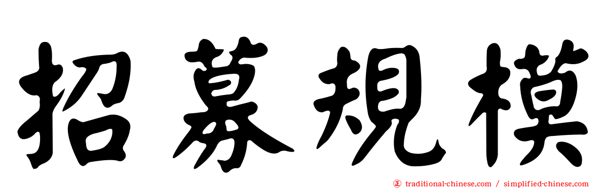 招募規模