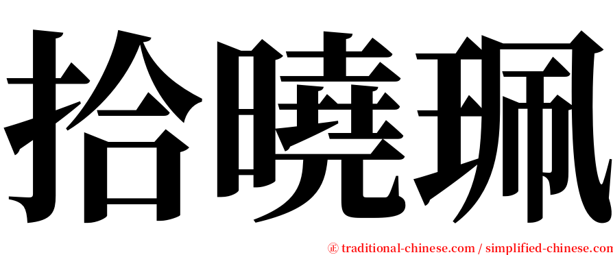 拾曉珮 serif font