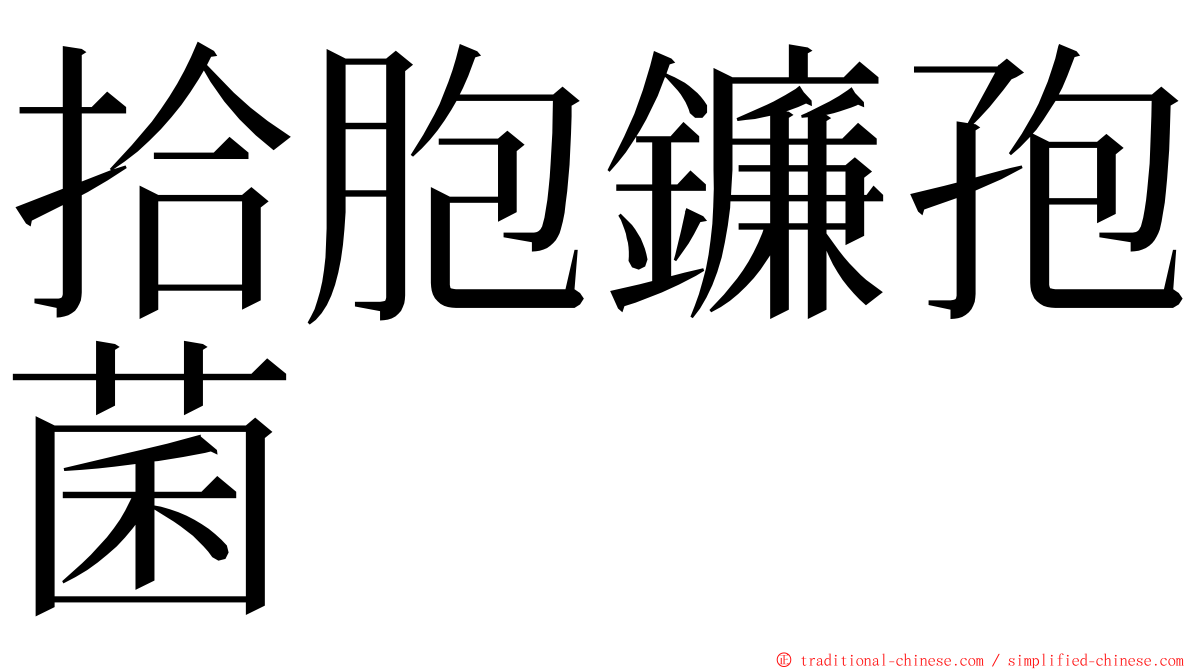 拾胞鐮孢菌 ming font