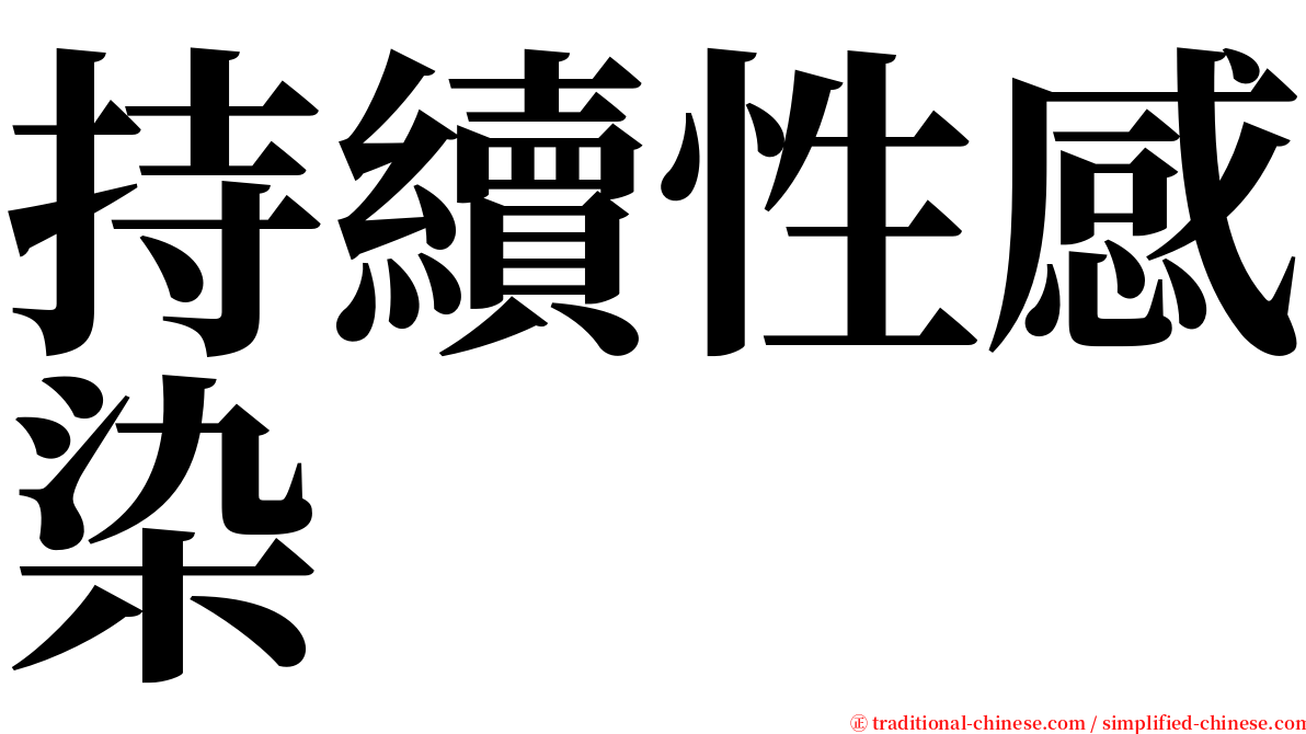 持續性感染 serif font