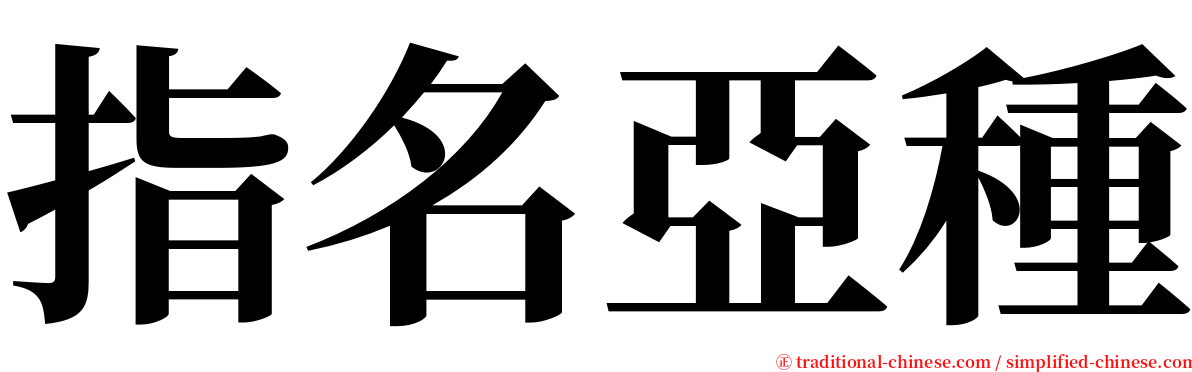 指名亞種 serif font