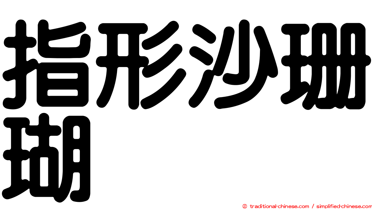 指形沙珊瑚