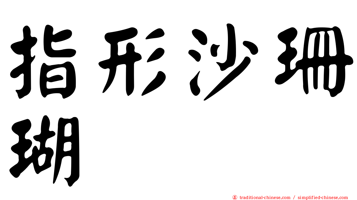 指形沙珊瑚
