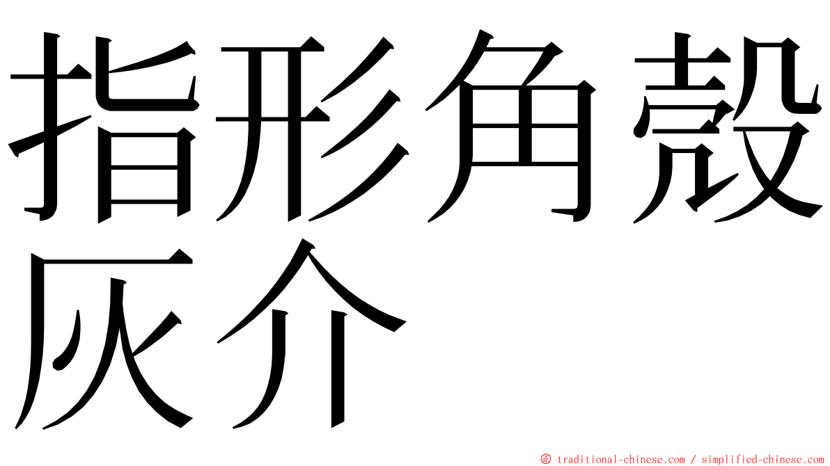 指形角殼灰介 ming font