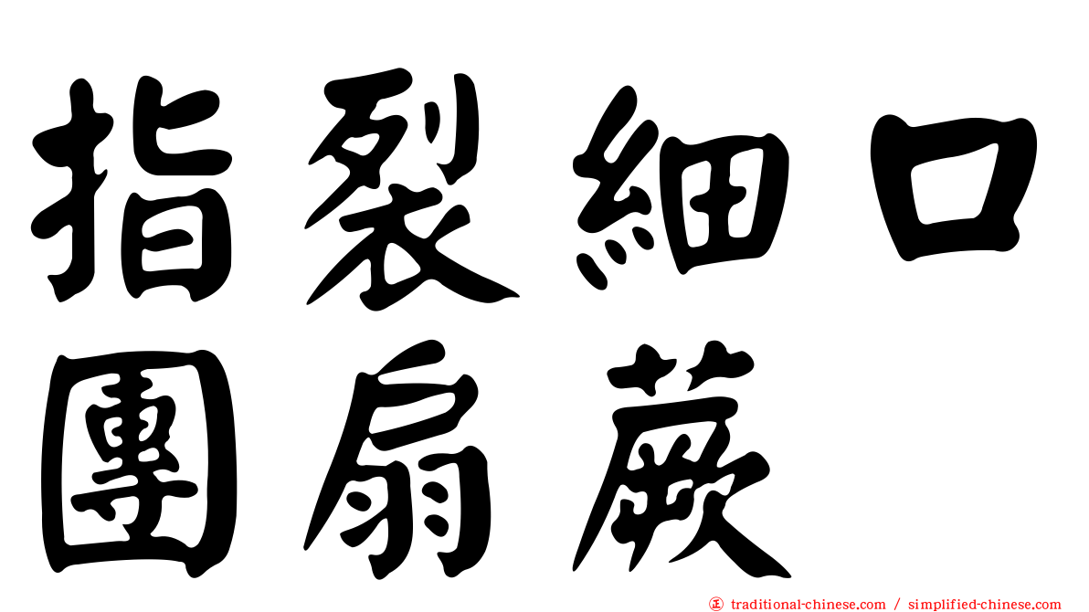 指裂細口團扇蕨