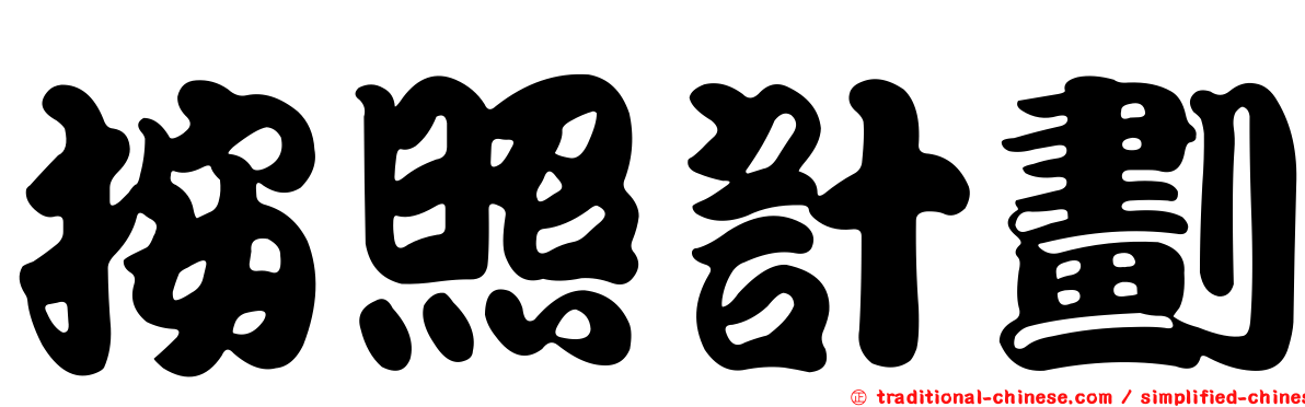 按照計劃